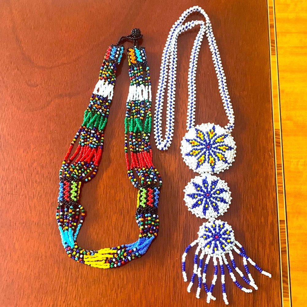 Vintage native beads necklaces